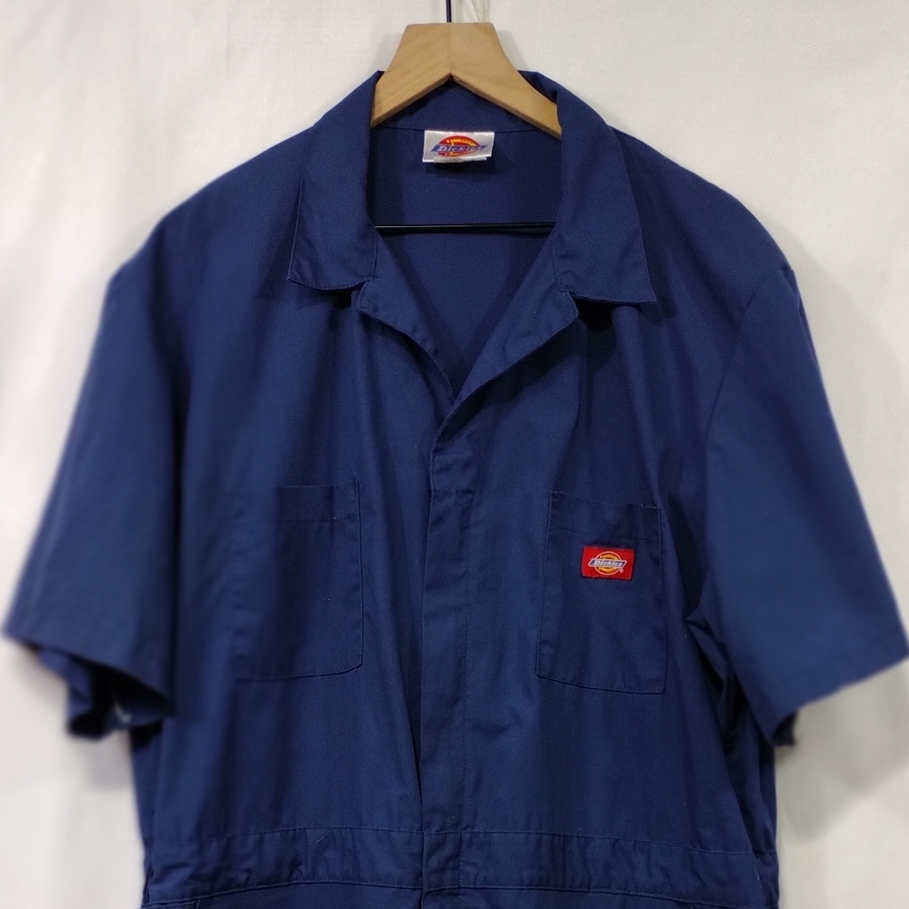 Vintage Dickies Work Coveralls Mechanics Jumpsuit Mens 3X Blue Boho Retro 90s - Picture 2 of 12
